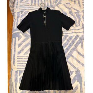 Theory wool flannel zip up combo dress
